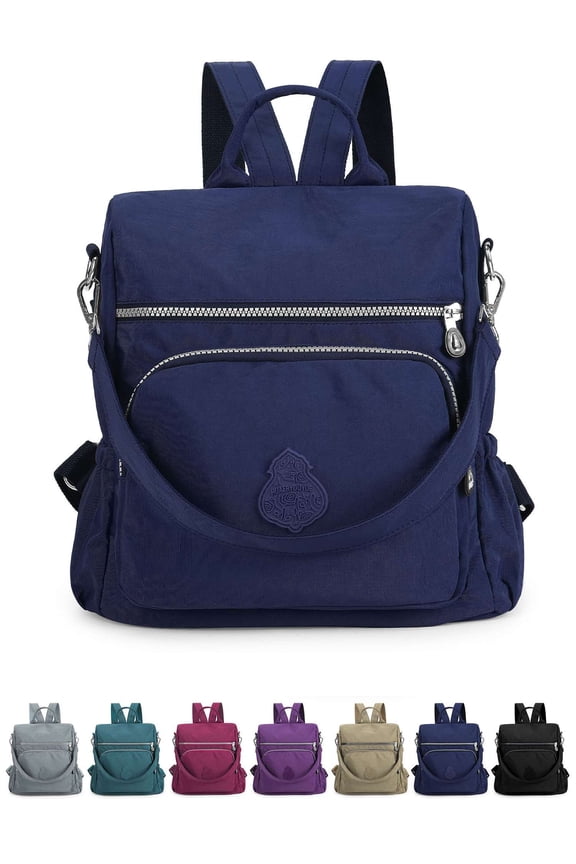 Backpack Purse for Women Men Book Bags Travel College Shoulder Bags,Navy
