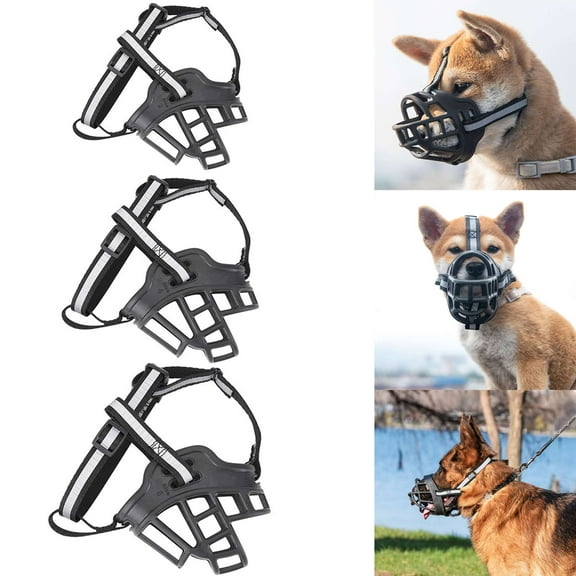 Luxtrada Basket Muzzle for Dogs, Humane Muzzle to Prevent Biting and Scavenging,Stop Biting and Chewing, Best for Aggressive Dogs (S)