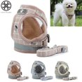 thumbnail image 1 of Luxtrada Breathable Air Mesh Puppy Vest Harness Adjustable Pet Lead Chest Walking Leash for Dog Cat (Pink,M), 1 of 8