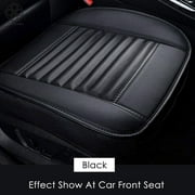 Luxtrada Car Seat Cushion 1PC Breathable Car Interior Seat Cover Cushion Pad Mat for Auto Supplies Office Chair with PU Leather Black