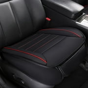 Luxtrada Car Seat Cushion 1PC Breathable Car Interior Seat Cover Cushion Pad Mat for Auto Supplies Office Chair with PU Leather Black