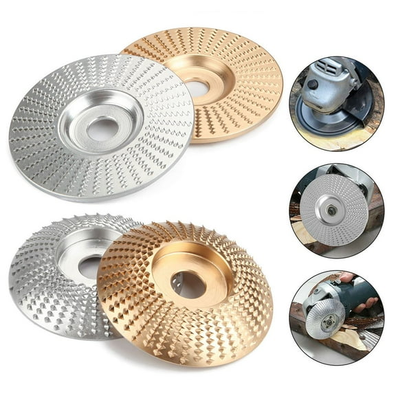 Luxtrada Carbide Grinding Wheel Disc Carbide Wood Sanding Carving Shaping Disc For Angle Grinder Grinding Wheel Gold-100mm