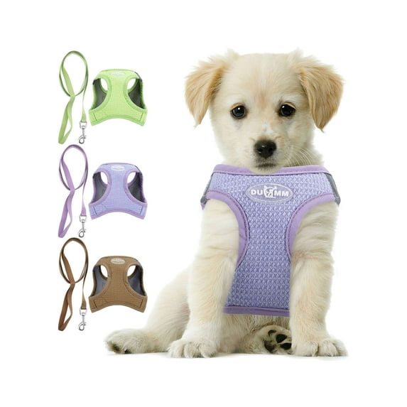 Luxtrada Cat Harness and Leash for Walking, Pet Harness, Soft Vest Harnesses with Reflective Strap, Easy Control Breathable Jacket for Dog Cat (Green,M)