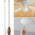 thumbnail image 1 of Luxtrada Ceiling Fan Pull Chain Extender, 2pcs Wooden Decorative Pendant Extension Chains, 12 Inches Lighting & Fan Beaded Ball Fan Cord Extender Ornament with Connector (White), 1 of 8