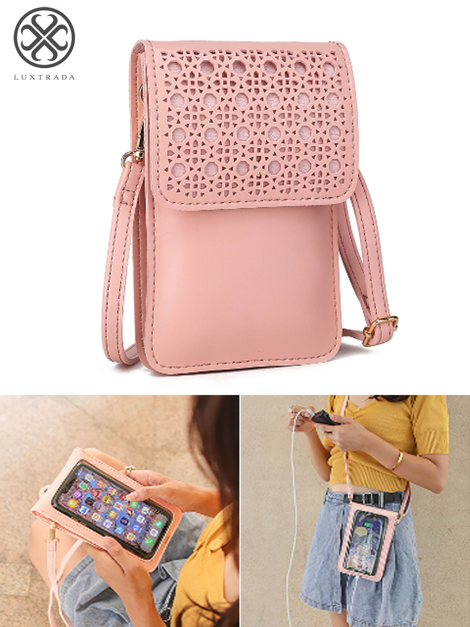 Cell Phone Purse Crossbody Shoulder Strap Handbag for Female Women's  Wallets Bag,Black - Walmart.com