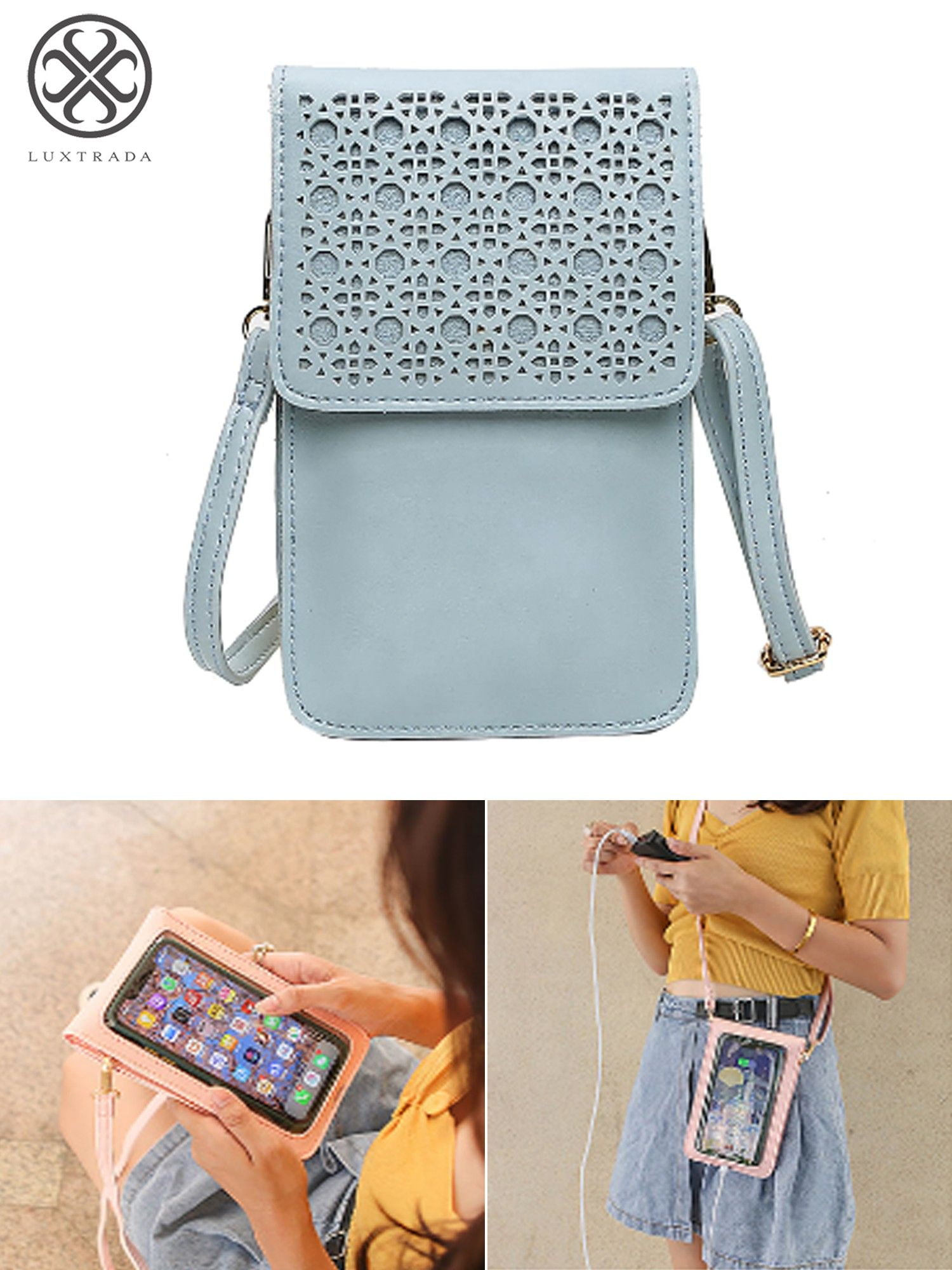 2023 New Anti-theft Leather Bag, Touch Screen Small Crossbody Cell Phone  Purse, RFID Blocking Mini PU Leather Crossbody Bags