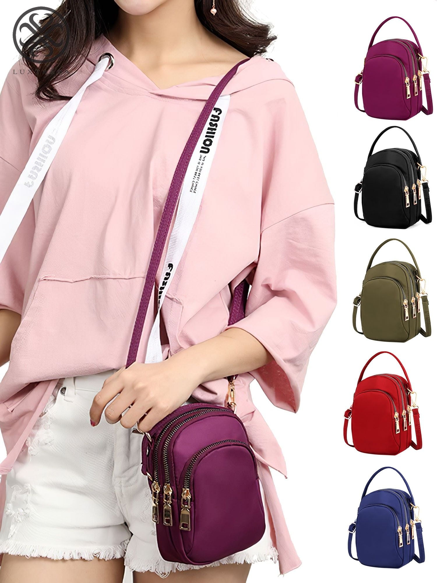 Luxtrada Cell Phone Purse Small Crossbody Bag Smartphone Wallet Card ...