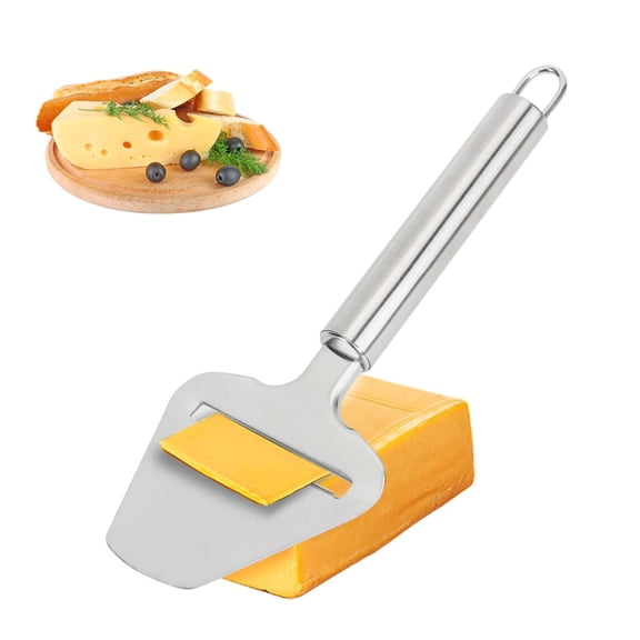 Luxtrada Cheese Slicer Stainless Steel 8.5 In Heavy Duty Plane Cheese Knife Cheese Cutter , Silver