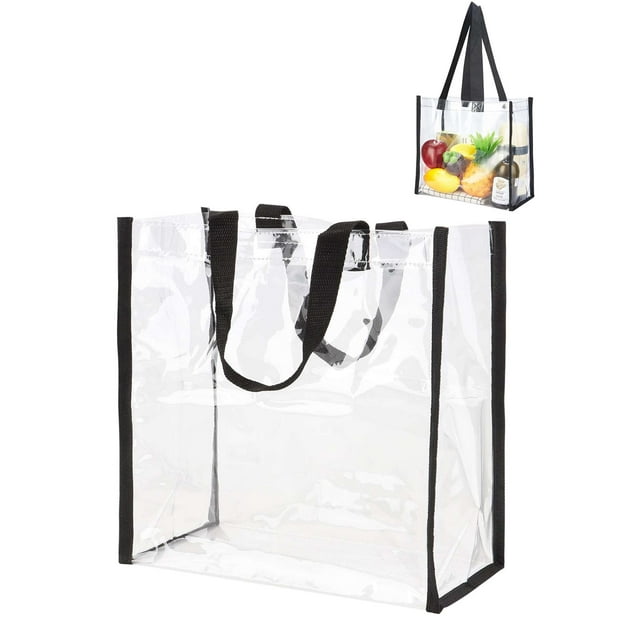 Luxtrada Clear Tote Bag Stadium Approved 12x12x6, Transparent See ...