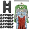 thumbnail image 1 of Luxtrada Clothes Hanger Connector Hooks 30 PCS, Hanger Extender Clips, Heavy Duty Plastic Connection Hooks, (Black), 1 of 7