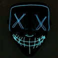 thumbnail image 1 of Luxtrada Clubbing Light Up "Stitches" LED Mask Costume Halloween Rave Cosplay Party Xmas + AA Battery (Blue&Ice Blue), 1 of 6