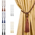 thumbnail image 1 of Luxtrada Curtain Tiebacks Tassel Tie-Backs, Rope Curtain tie Backs Handmade Curtain Holdbacks Made from Polyester (2 Pair ,Yellow), 1 of 9