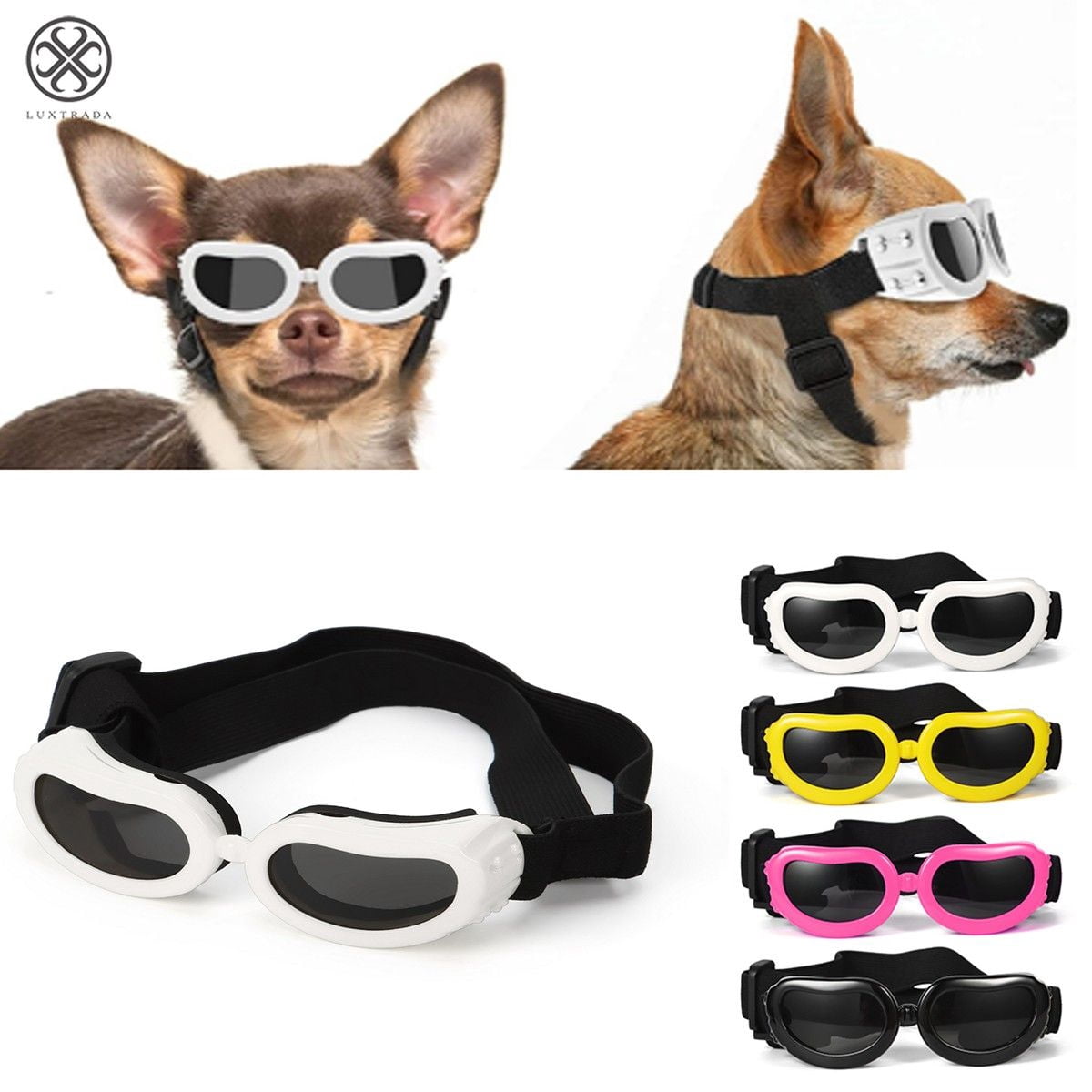 Luxtrada Dog Sunglasses Dog Goggles Pet Glasses UV Protection