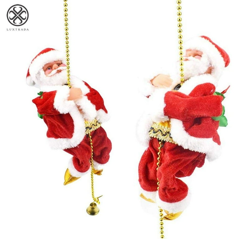 Luxtrada Electric Climbing Santa Claus on Beads Chain Musical