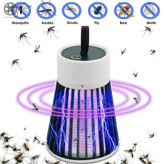 Luxtrada Electric Mosquito Killer Lamp Portable LED Light Trap Fly Bug Insect Zapper Lamp for Backyard, Patio, Bedroom, Kitchen, Office