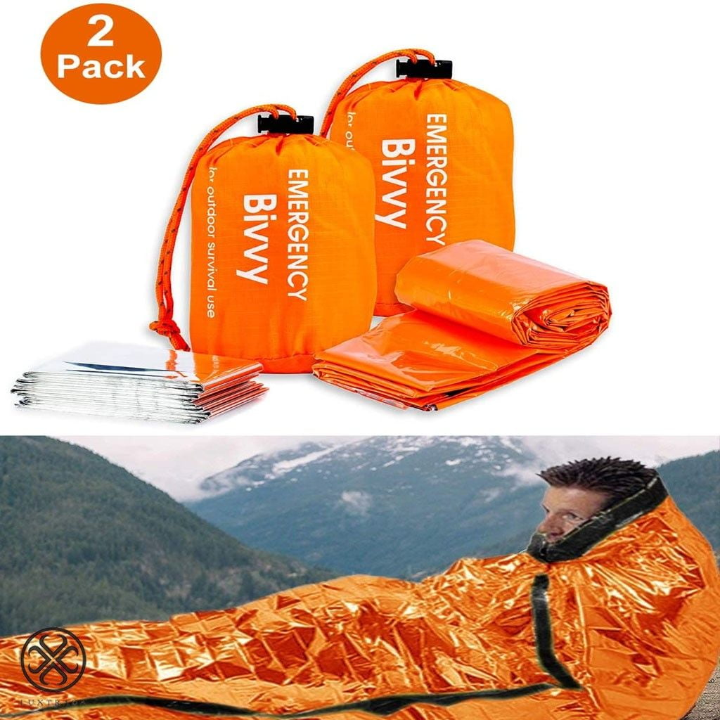 Luxtrada Emergency Thermal All-Season Bivy Sack, Orange