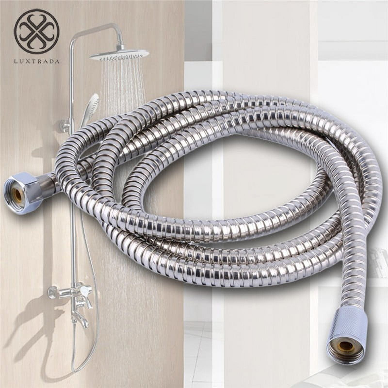 Luxtrada Extra Long Stainless Steel Shower Hose Handheld Tub ...