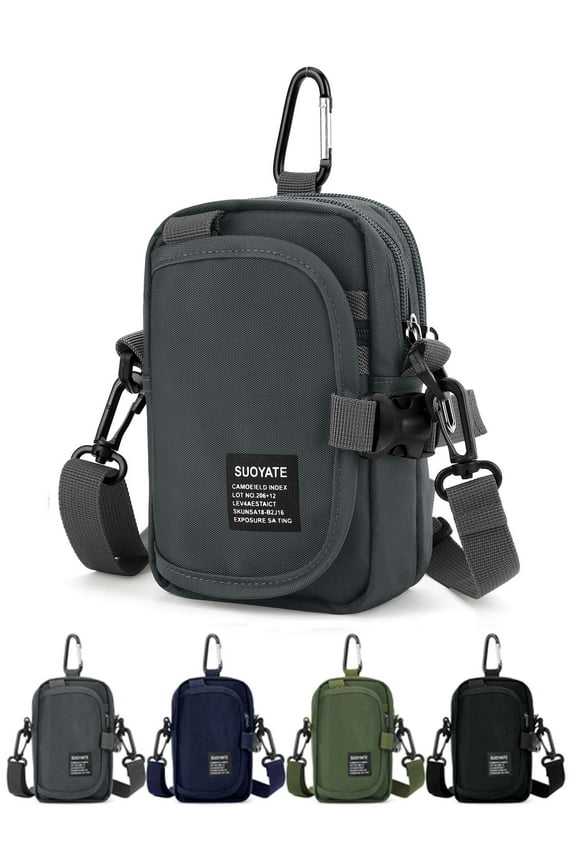 Fanny Pack Waist Bag Sling Bag Men Crossbody Hip Belt Pouch Pocket Travel Sport Bum (Gray)