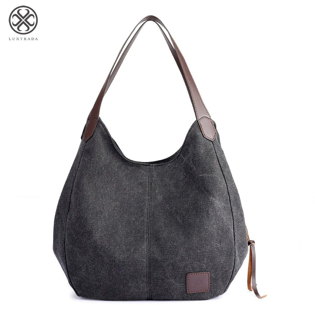 Luxtrada Fashion Women's Multi-pocket Cotton Canvas Handbags