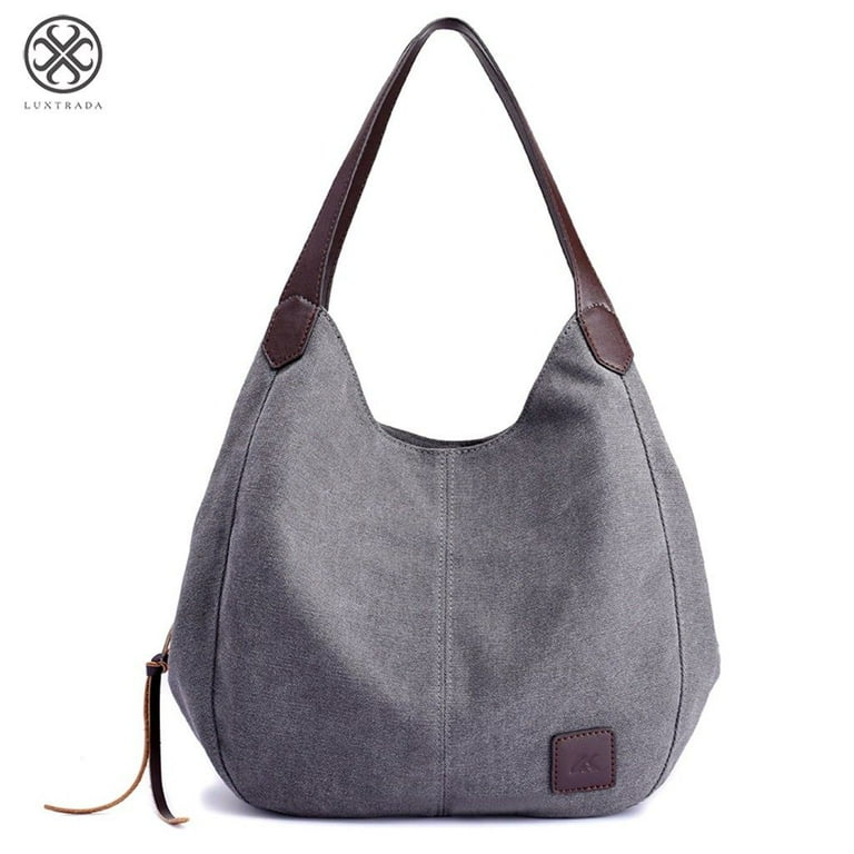 Luxtrada Fashion Women's Multi-pocket Cotton Canvas Handbags Luxtrada Fashion Women's Multi-pocket Cotton Canvas Handbags
