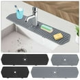 thumbnail image 1 of Luxtrada Faucet Mat for kitchen Sink, Faucet Mat, Faucet Handle Drip Catcher Tray (24inch,Gray), 1 of 10