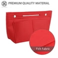 thumbnail image 1 of Luxtrada Felt Purse Handbag Organizer Insert Multi pocket Storage Tote Shaper Liner Bag (Red), 1 of 8