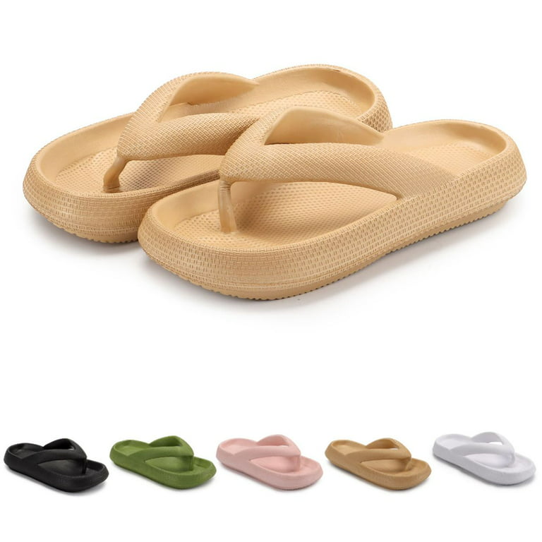 Flip Flops Wholesale Summer Casual Thong Slippers Outdoor Beach Sandals Eva  Flat Platform Comfy Shoes Women Couple Thick Soled