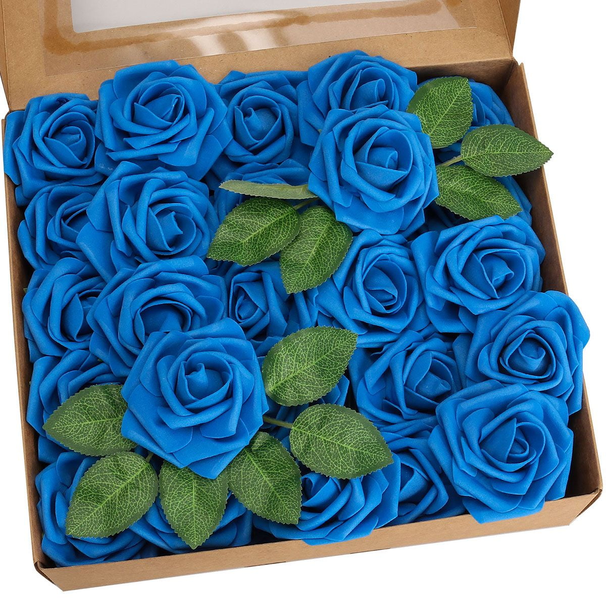 Luxtrada Foam Fake Roses Artificial Rose Flowers for DIY Wedding Party ...