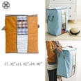thumbnail image 1 of Luxtrada Foldable Storage Bag Organizers, Waterproof Anti-Mold Moisture Proof Clothes Storage Container Zipper Bag with Clear Window Carry Handles for Blanket Comforter Bedding, Closet Storage Boxes, 1 of 10