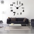 thumbnail image 1 of Luxtrada Frameless Wall Clock, Large Modern 3D Mirror Wall Clock Mute Diy Wall Stickers For Living Room Bedroom Home (Black), 1 of 5