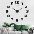 thumbnail image 1 of Luxtrada Frameless Wall Clock, Large Modern 3D Mirror Wall Clock Mute Diy Wall Stickers For Living Room Bedroom Home Decoration (Black), 1 of 8