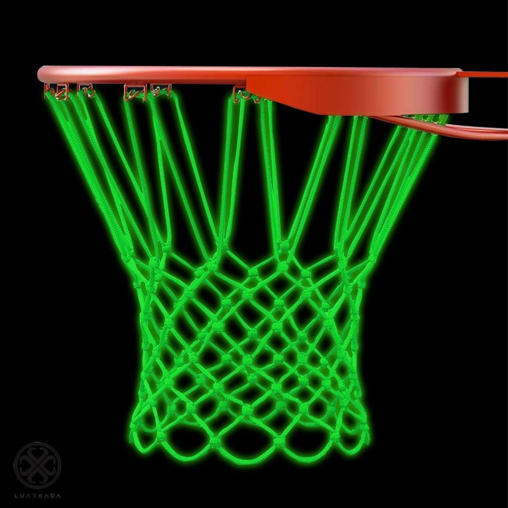 Sonew Glow-in-the-dark Basketbalnet – 12 Lussen, Geschikt Voor Standaard Ringen
