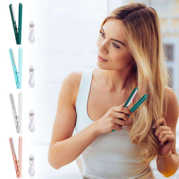 Luxtrada Hair Straightener, Flat Iron Curling Styling, 1 inch Hair Straightening for Women,Fast Heating Ceramic Flat Iron (Blue)