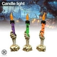 thumbnail image 1 of Luxtrada Halloween Skull Candle Holder Light Skeleton Ghost Hand Flameless Candle Lamp Party Bar Decoration Lamp (Orange), 1 of 10