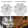 thumbnail image 1 of Luxtrada Halloween Spider Web Decor 4.9Ft Giant Cobweb Round Spider Web Props for Halloween Decorations Bar Party Decor Outdoor Indoor Yard Scary Haunted House Decors, Black, 1 of 10