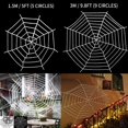 thumbnail image 1 of Luxtrada Halloween Spider Web Decor 9.8Ft Giant Cobweb Round Spider Web Props for Halloween Decorations Bar Party Decor Outdoor Indoor Yard Scary Haunted House Decors, White, 1 of 10
