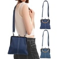 thumbnail image 1 of Luxtrada Handmade Denim Patchwork Tote Bag Crossbody & Shoulder Purse for Women (Blue), 1 of 9