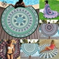 thumbnail image 1 of Luxtrada Homes and Gardens Beach Mat Travel Round Bohemian Round Hippie Indian Tapestry Roundie Mandala Mat (55.2*55.2 inch), 1 of 4