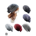thumbnail image 1 of Luxtrada Knitted Oversize Baggy Slouchy Beanie Warm Winter Hat Long Beanie Hats Ski Chic Cap Skull Fresh Fashion for Men Women (Black), 1 of 5