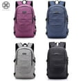 thumbnail image 1 of Luxtrada Men Women USB Charging Backpack Male Leisure Travel Business Student School Bag(Gray), 1 of 8