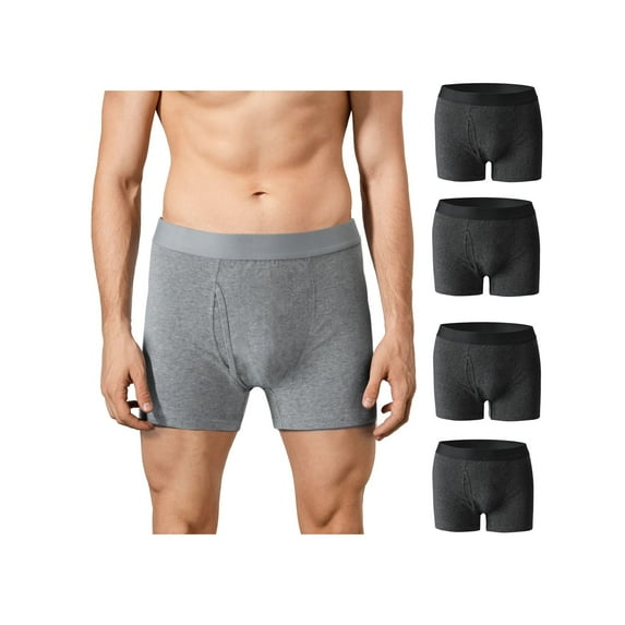 Luxtrada Men's Anti-Chafing Underwear Boxer Briefs with Pouch , 4 Pack