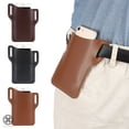 thumbnail image 1 of Luxtrada Men's Cell Phone Belt Pack Bag Loop Waist Holster Pouch Case​ Holster Pouch (Brown), 1 of 7