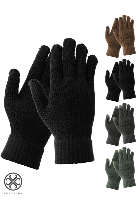 Mens Thermal Winter TouchScreen Gloves Full Finger Gloves Warm Winter Gloves