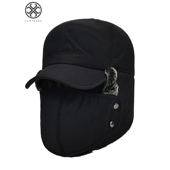 Luxtrada Mens Winter Russian Aviator Hat Trooper Ear Flap Snow Ski Elmer Fudd Cap