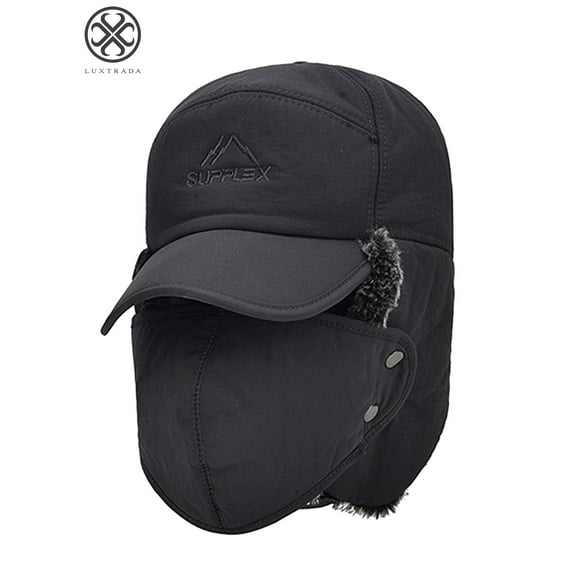 Luxtrada Mens Winter Russian Aviator Hat Trooper Ear Flap Snow Ski Elmer Fudd Cap