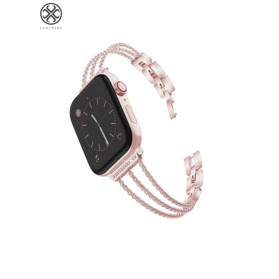 Luxtrada Metal Band Compatible for Apple Watch SE Apple Watch Band Series 8 7 6 5 4 3 2 1 40mm 44mm / 38mm 42mm, Wristband Strap Cuff Bangle Bracelet