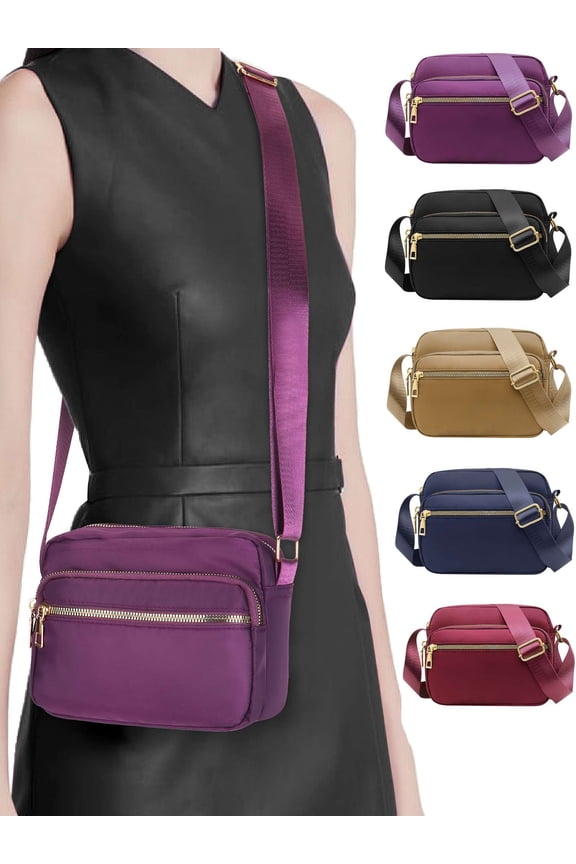 Nylon Crossbody Bags Purses and Handbags Waterproof Casual Messenger Bags for Women (Navy)
