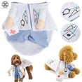 thumbnail image 1 of Luxtrada Pet Dog Cat Doctor Costume Pet Halloween Christmas Cosplay Funny Apperal for Small Dog Cat Puppy, 1 of 8