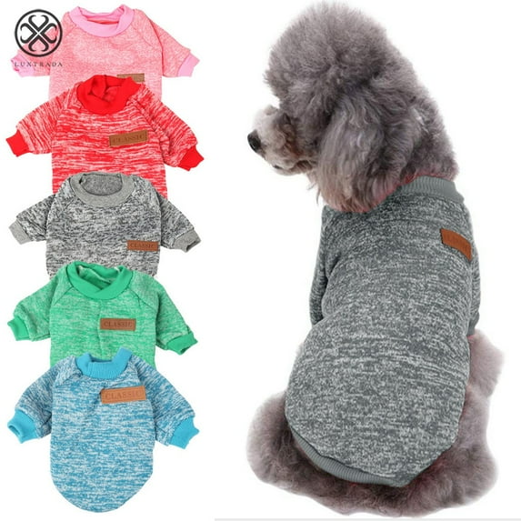 Luxtrada Pet Dog Classic Knitwear Sweater Fleece Coat Soft Thickening Warm Pup Dogs Shirt Winter Pet Dog Cat Clothes Soft Puppy Customes Clothing Winter Doggie Sweatshirt for Small Dogs