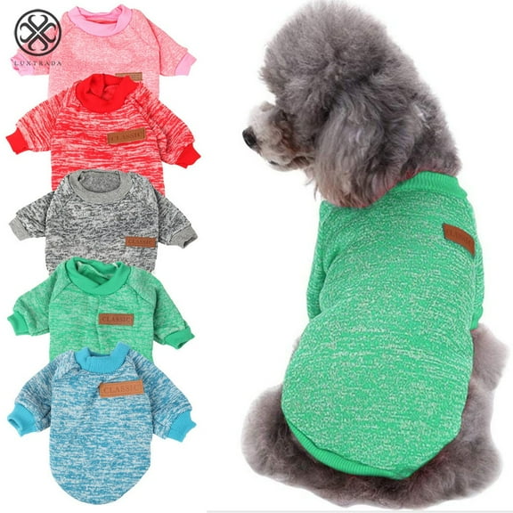 Luxtrada Pet Dog Classic Knitwear Sweater Fleece Coat Soft Thickening Warm Pup Dogs Shirt Winter Pet Dog Cat Clothes Soft Puppy Customes Clothing Winter Doggie Sweatshirt for Small Dogs
